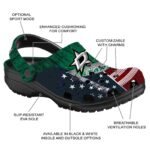 custom dallas stars star spangled side pattern clog best selling