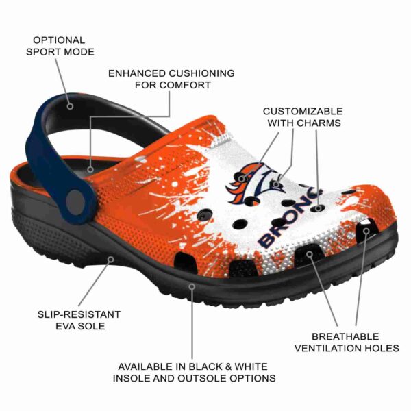 custom denver broncos splash art crocs new arrival