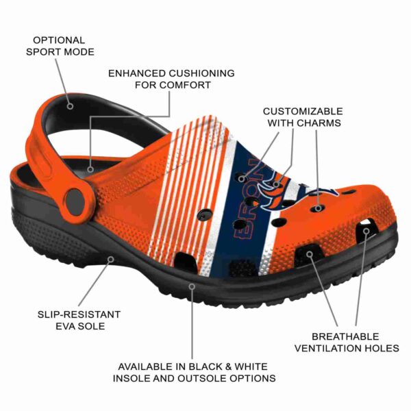 custom denver broncos vibrant dual tone crocs new arrival