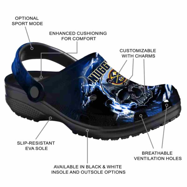 custom denver nuggets gothic skull clog new arrival