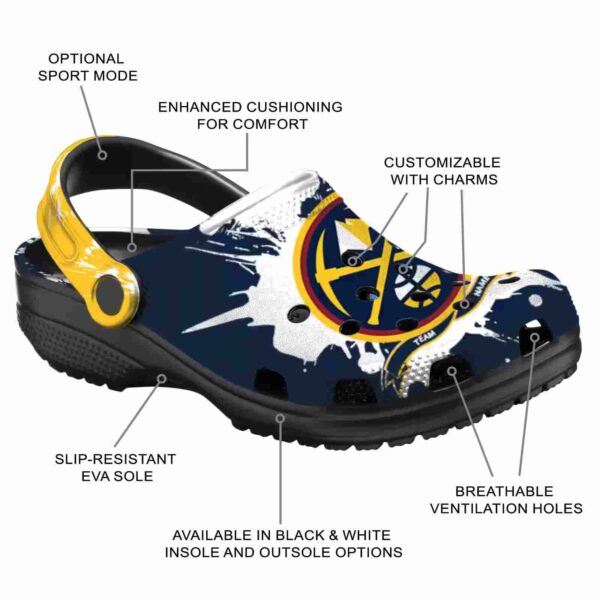 custom denver nuggets splatter pattern clog new arrival