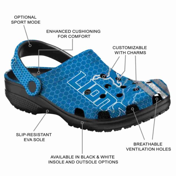 custom detroit lions contrasting stripes crocs new arrival