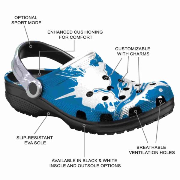 custom detroit lions splatter pattern crocs new arrival