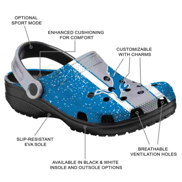custom detroit lions vertical stripes crocs new arrival