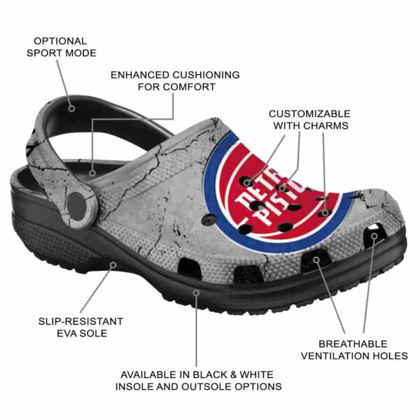 custom detroit pistons cracked texture clog new arrival
