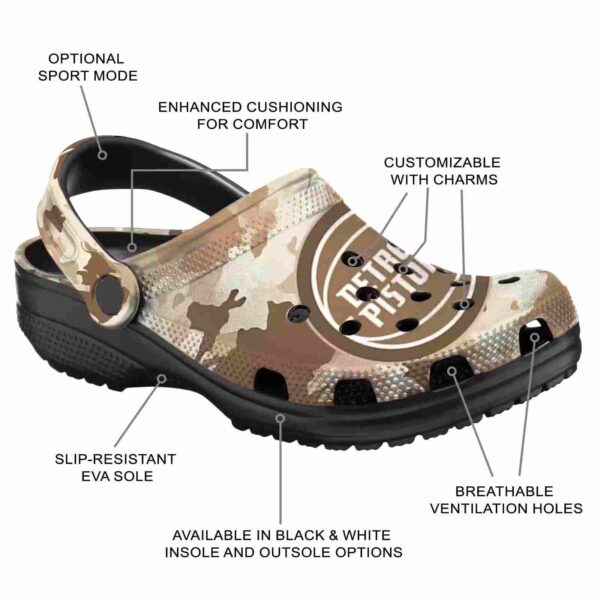 custom detroit pistons desert camo clog new arrival