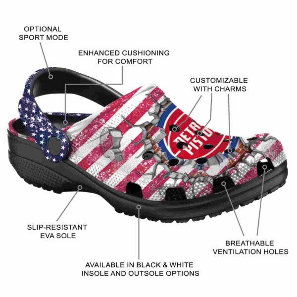 custom detroit pistons freedom splinter clog new arrival