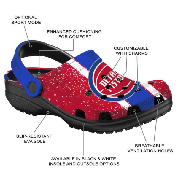 custom detroit pistons vertical stripes clog new arrival