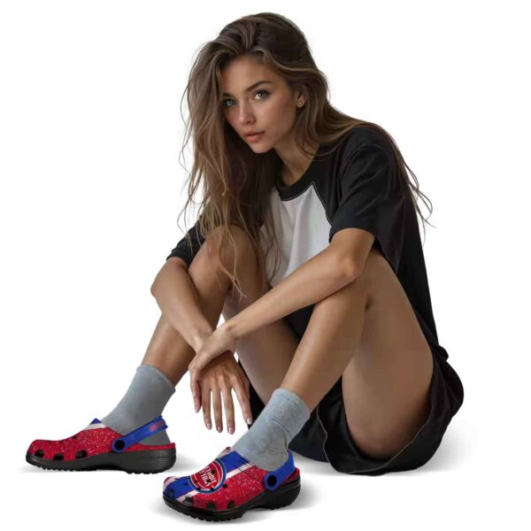custom detroit pistons vertical stripes clog premium grade