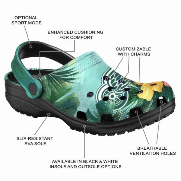 custom detroit red wings tropical vibes clog new arrival