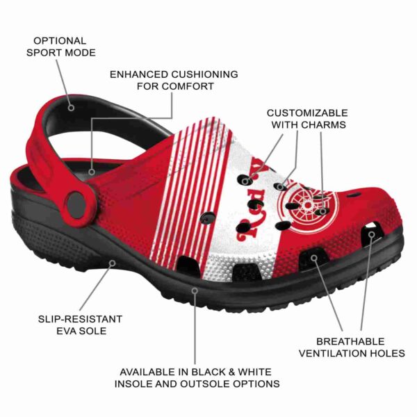 custom detroit red wings vibrant dual tone clog new arrival