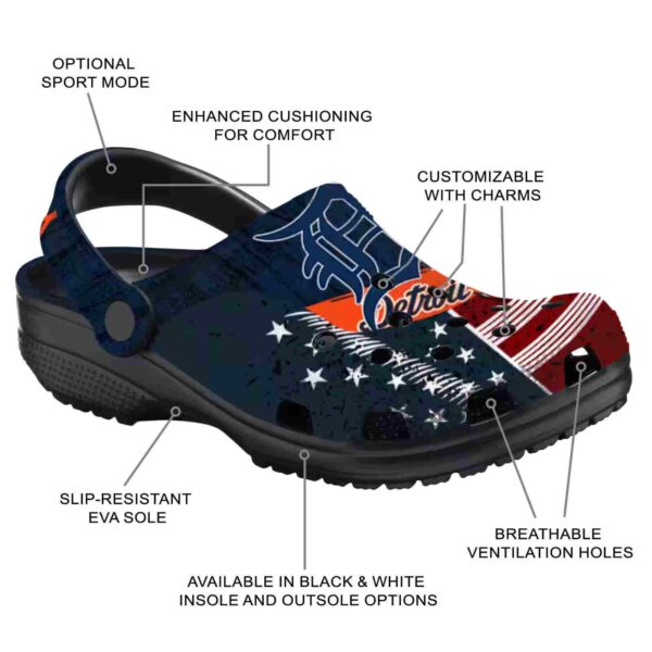 custom detroit tigers star spangled side pattern crocs new arrival