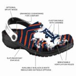 Custom Detroit Tigers Zigzag Paint Burst Crocs Best selling