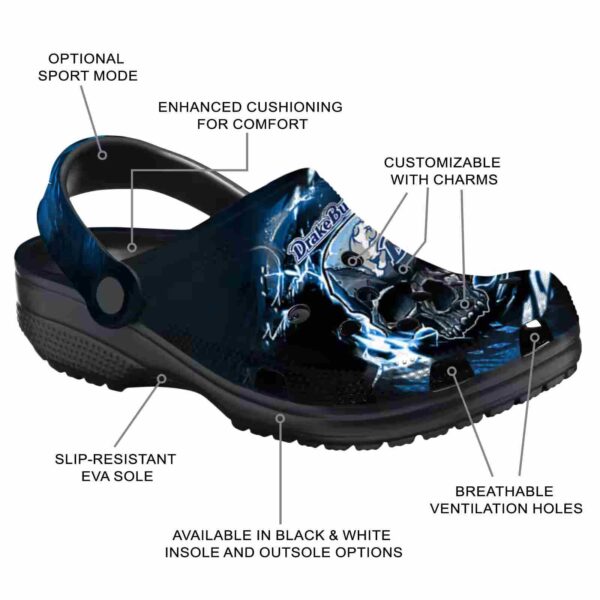 custom drake bulldogs gothic skull clog new arrival