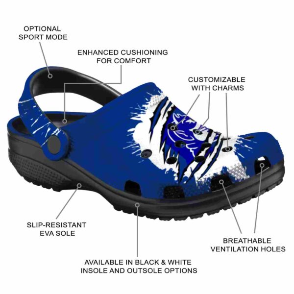 custom duke blue devils splash motif background crocs new arrival