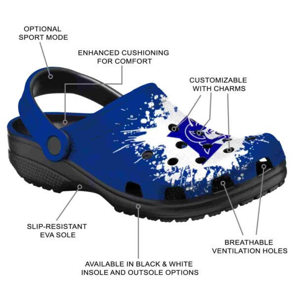custom duke blue devils splatter background crocs new arrival