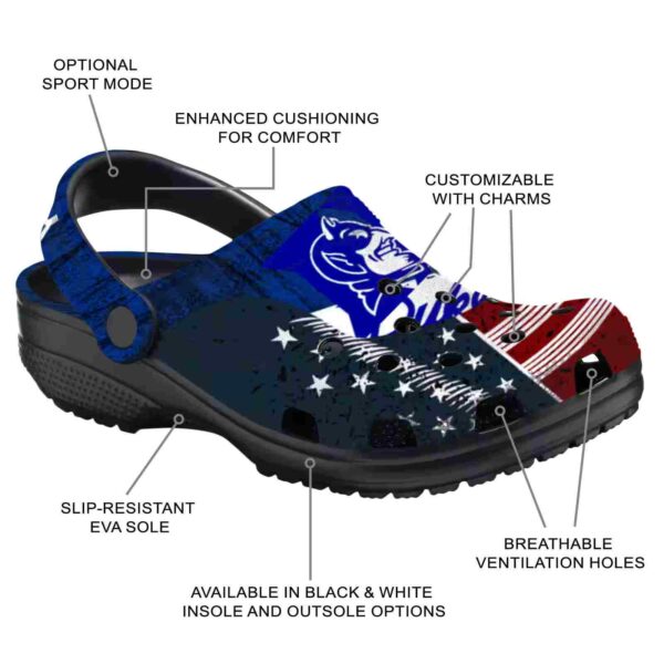 custom duke blue devils star spangled side pattern crocs new arrival