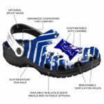 Custom Duke Blue Devils Zigzag Paint Burst Crocs Best selling