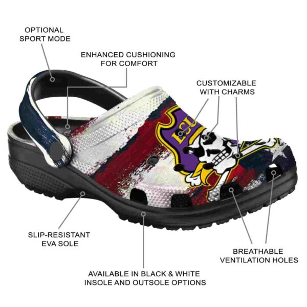 custom east carolina pirates patriotic stripes clog new arrival