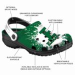 custom eastern michigan eagles splash art clog best selling