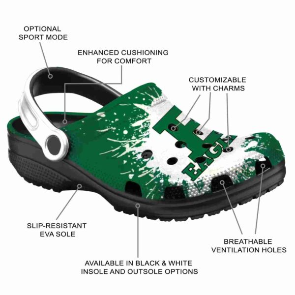 custom eastern michigan eagles splash art clog new arrival