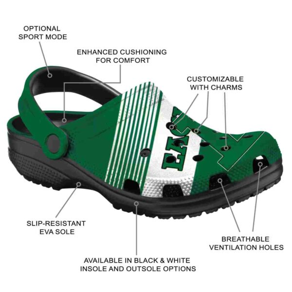 custom eastern michigan eagles vibrant dual tone clog new arrival