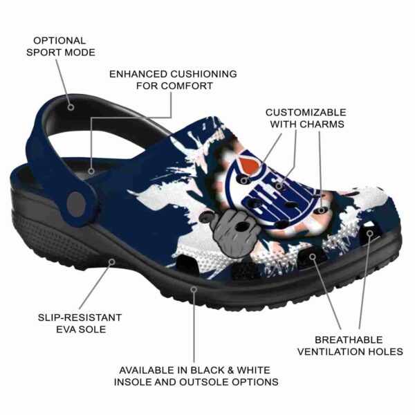 custom edmonton oilers gripping hand clog new arrival