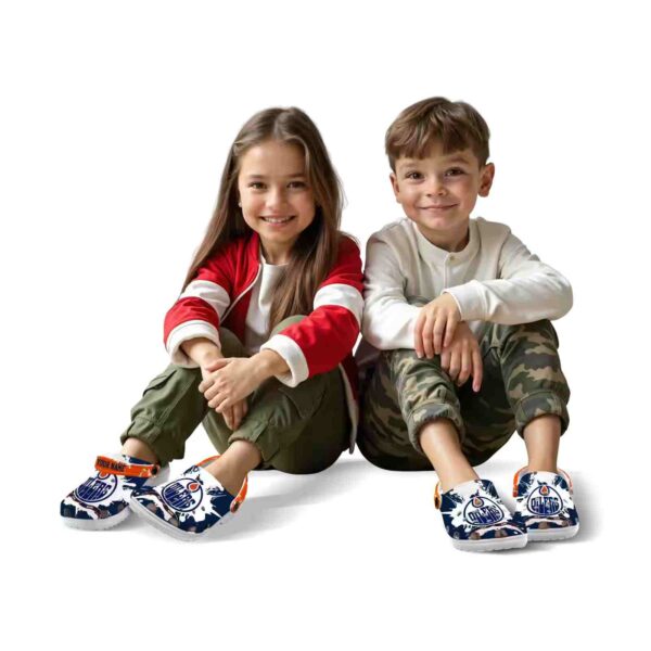 custom edmonton oilers splatter pattern clog fashion forward