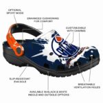 custom edmonton oilers splatter pattern clog best selling