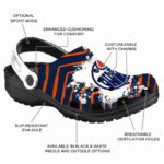 custom edmonton oilers zigzag paint burst clog best selling