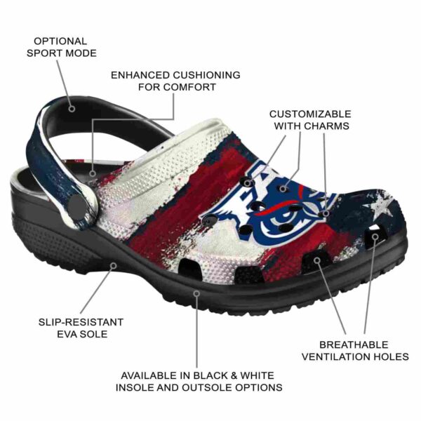 custom florida atlantic owls patriotic stripes clog new arrival