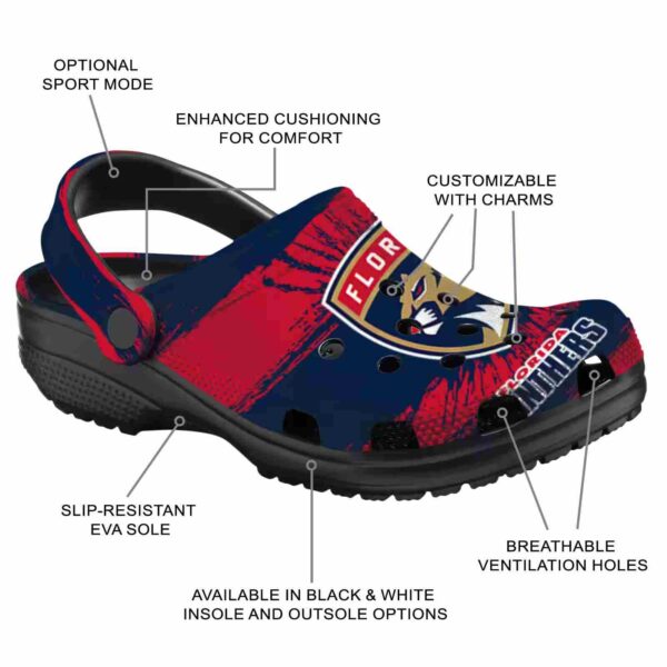 custom florida panthers paint splatter graphics clog new arrival