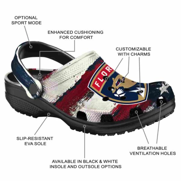 custom florida panthers patriotic stripes clog new arrival