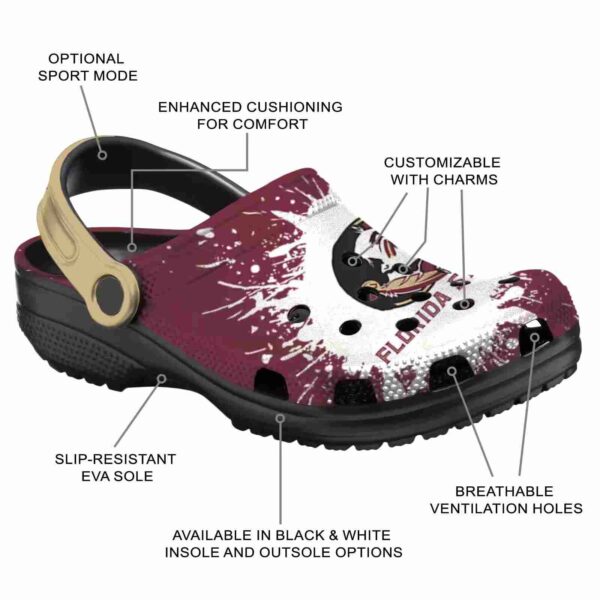 custom florida state seminoles splash art crocs new arrival