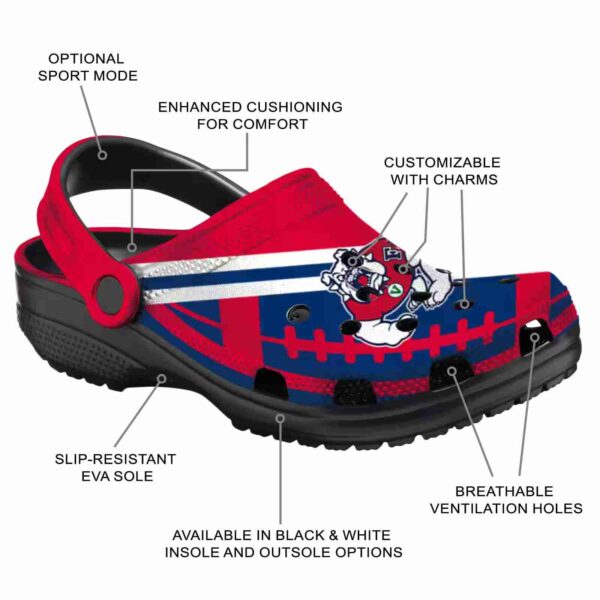 custom fresno state bulldogs football motif clog new arrival