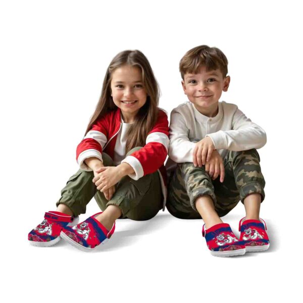 custom fresno state bulldogs paint splatter graphics clog fashion forward