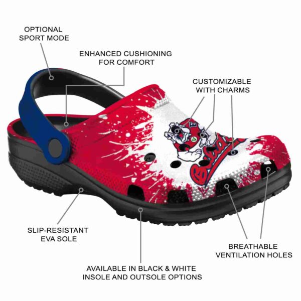 custom fresno state bulldogs splash art clog new arrival