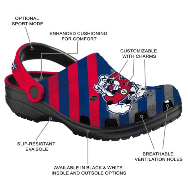 custom fresno state bulldogs star spangled graphic clog new arrival