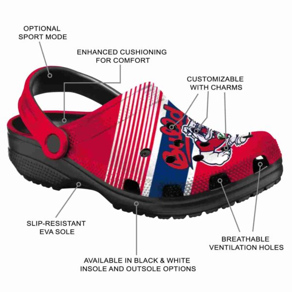 custom fresno state bulldogs vibrant dual tone clog new arrival
