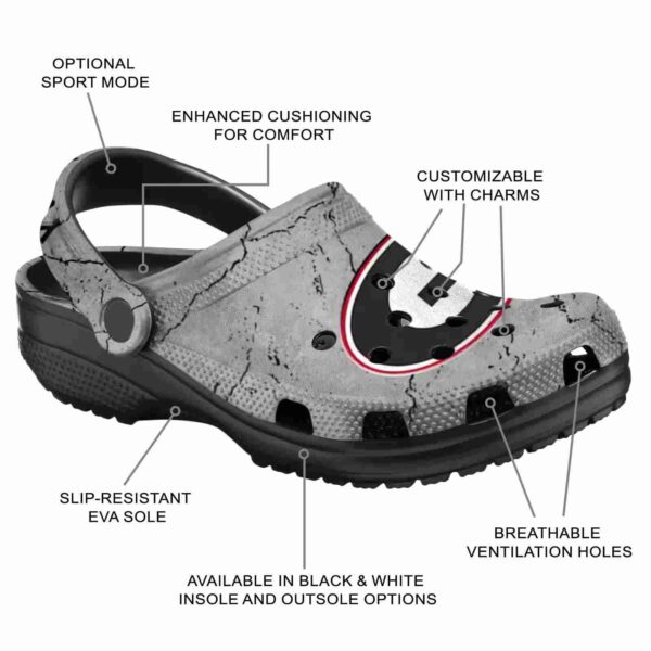 custom georgia bulldogs cracked texture crocs new arrival