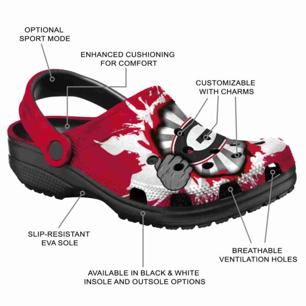 custom georgia bulldogs gripping hand crocs new arrival