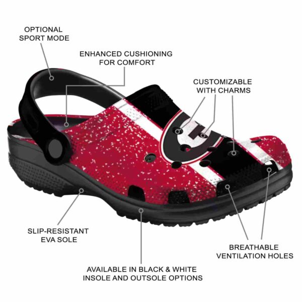 custom georgia bulldogs vertical stripes crocs new arrival