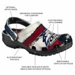 custom georgia southern eagles patriotic stripes clog best selling