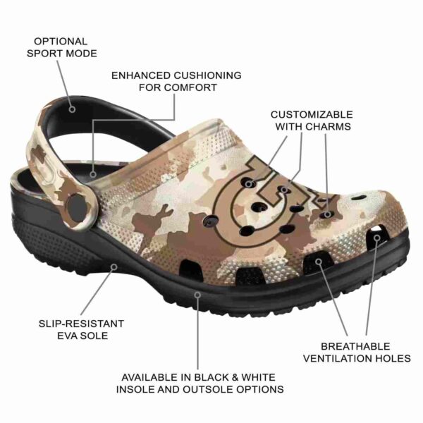 custom georgia tech yellow jackets desert camo clog new arrival