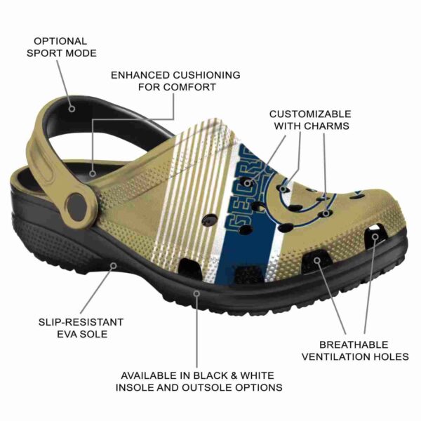 custom georgia tech yellow jackets vibrant dual tone clog new arrival