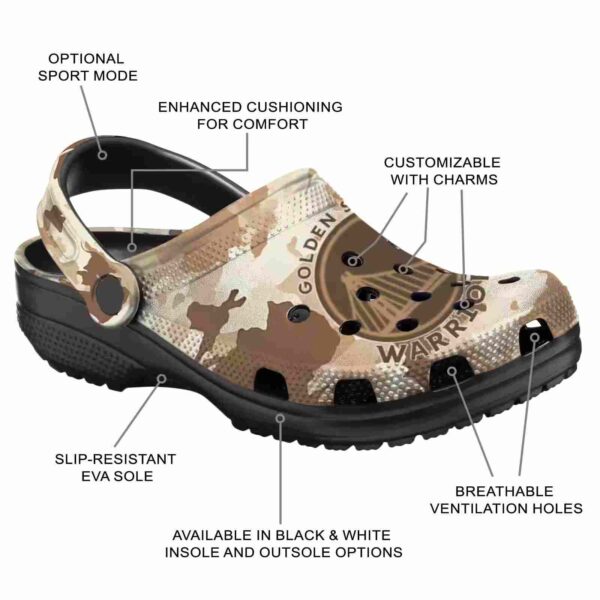 custom golden state warriors desert camo crocs new arrival