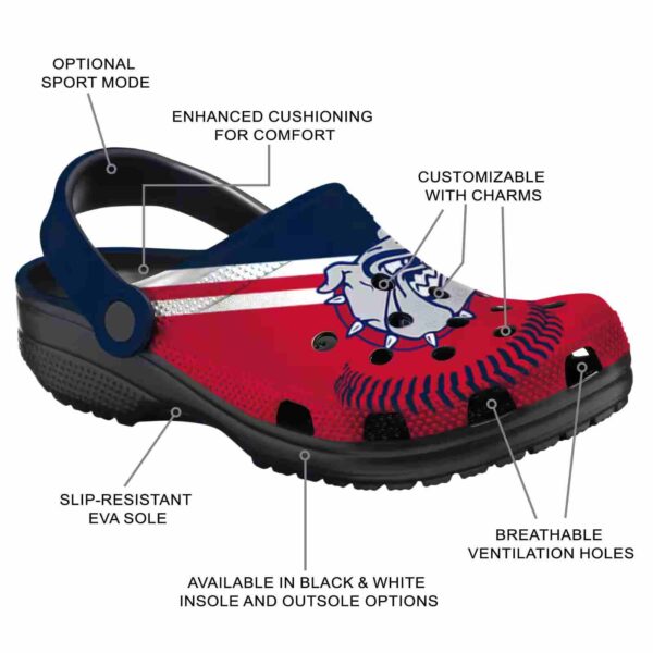 custom gonzaga bulldogs baseball motif clog new arrival
