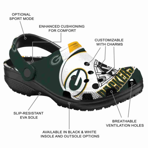 custom green bay packers football helmet crocs new arrival
