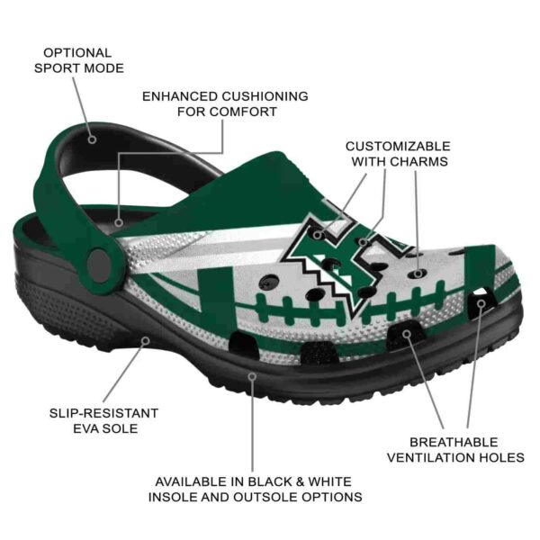 custom hawaii rainbow warriors football motif clog new arrival