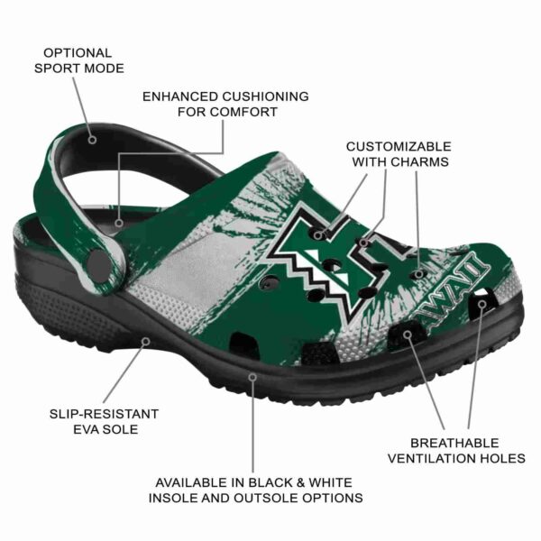 custom hawaii rainbow warriors paint splatter graphics clog new arrival